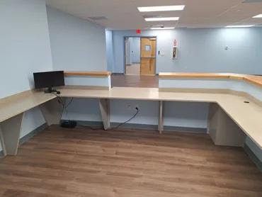 Allapattah Doral Immigration Office reception desk area with finished flooring