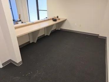 Immigration office finished carpet in private office